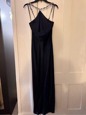 vintage style wedding dress Vintage Style Halter Neck Satin Lace Modest Drop Wasit Wedding Dress, –  Shindig Threads main image 0